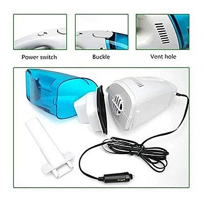Car Vacuum Cleaner Pack of 1 (Colour: White Blue) Car Vacuum Cleaner Pack of 1 (Colour: White Blue)