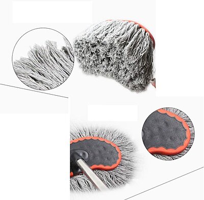 Car Washer Mop With Water Pipe Connector (Pack of 1 : Color of Orange) Car Washer Mop With Water Pipe Connector (Pack of 1 : Color of Orange)