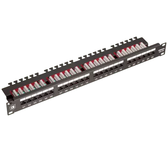 Digisol Channel SCS Patch Panel 24 Port, Cat5e UTP, 90 Degree