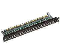 Digisol Channel SCS Patch Panel, 24 Port, Cat6 FTP, 90 Degree