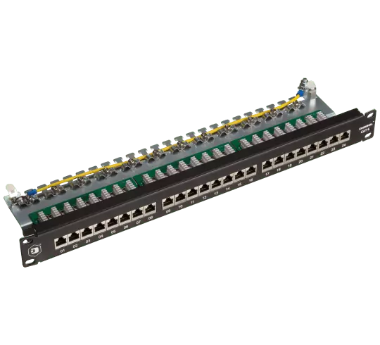 Digisol Channel SCS Patch Panel, 24 Port, Cat6 FTP, 90 Degree