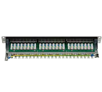 Digisol Channel SCS Patch Panel, 24 Port, Cat6 FTP, 90 Degree