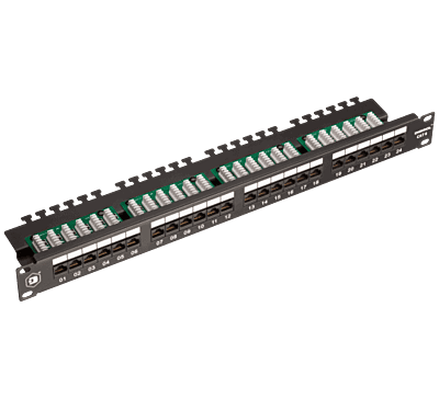 Digisol Channel SCS Patch Panel, 24 Port, Cat6 UTP, 90 Degree – Patch Panel 24 Port