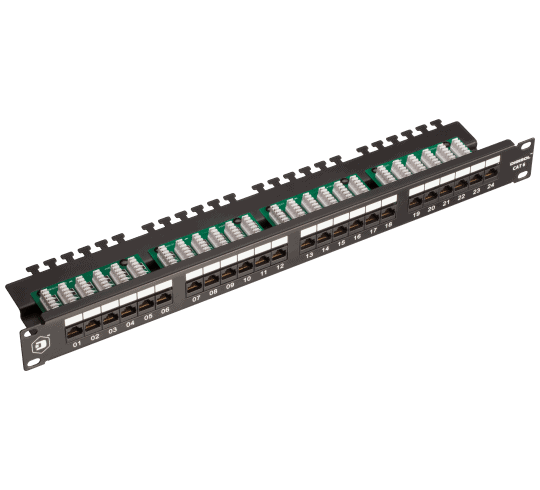 Digisol Channel SCS Patch Panel, 24 Port, Cat6 UTP, 90 Degree – Patch Panel 24 Port