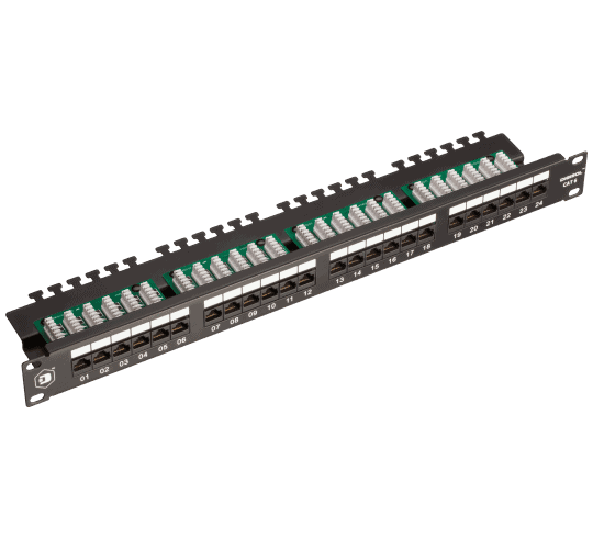 Digisol Channel SCS Patch Panel, 24 Port, Cat6 UTP, 90 Degree – Patch Panel 24 Port