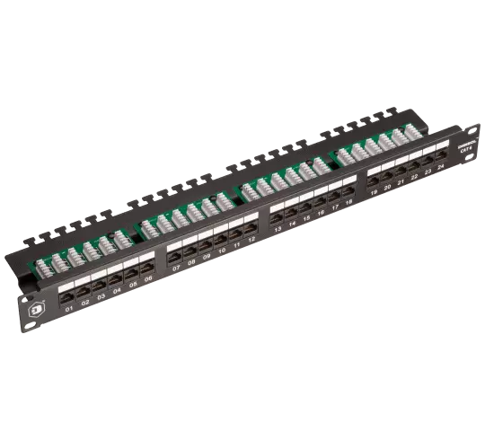 Digisol Channel SCS Patch Panel, 24 Port, Cat6 UTP, 90 Degree – Patch Panel 24 Port