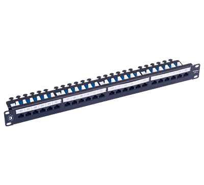 Digisol Enterprise ConvergeX Solderless Patch Panel, 24 Port, Cat 6, UTP, 90°