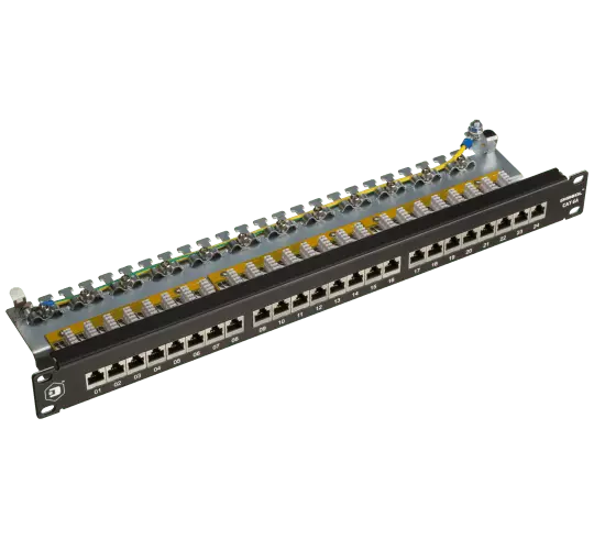 Digisol Channel SCS Patch Panel, 24 Port, Cat6A FTP, 90 Degree