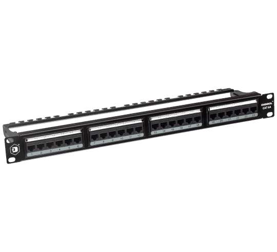Digisol Channel SCS Patch Panel, 24 Port, Cat6A UTP, 180 Degree