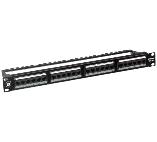 Digisol Channel SCS Patch Panel, 24 Port, Cat6A UTP, 180 Degree