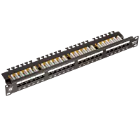 Digisol Channel SCS Patch Panel, 24 Port, Cat6A UTP, 90 Degree