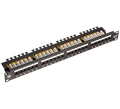 Digisol Channel SCS Patch Panel, 24 Port, Cat6A UTP, 90 Degree