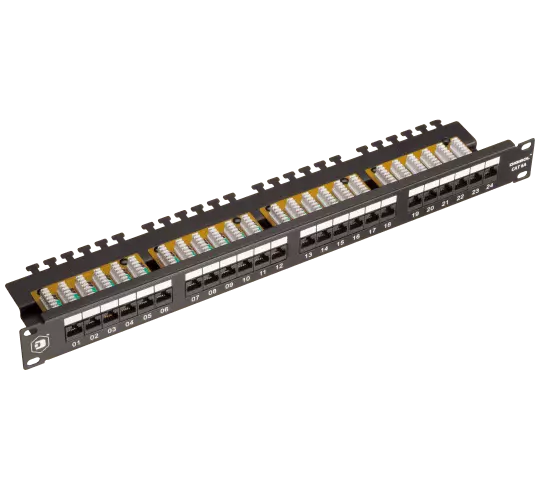 Digisol Channel SCS Patch Panel, 24 Port, Cat6A UTP, 90 Degree