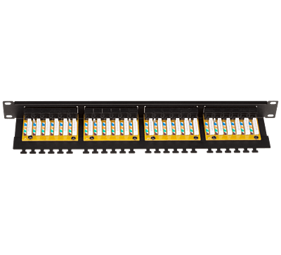 Digisol Channel SCS Patch Panel, 24 Port, Cat6A UTP, 90 Degree