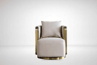 Rose Beige Lounge Chair