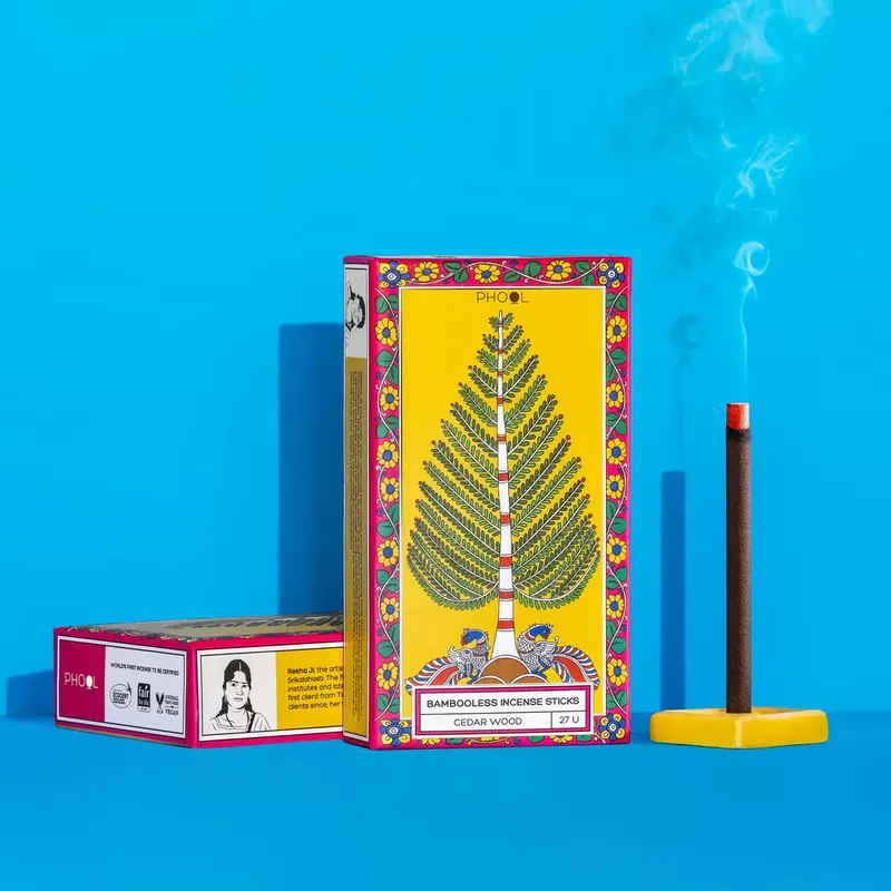 Phool CEDAR WOOD Bambooless Incense Sticks