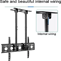 TV Mount Bracket Heavy Duty Ceiling for 40"(101.6)cm– 90" (228.6)cm  TVs | 45° Tilt | 60Kg Load Capacity | Metal Ceiling Mount Stand