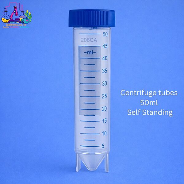 Centrifuge tubes 50ml capacity Self Standing Pack of 10