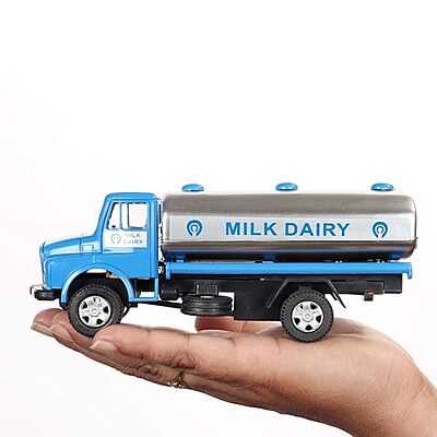Centy Pull Back Action Milk Dairy Tanker Truck