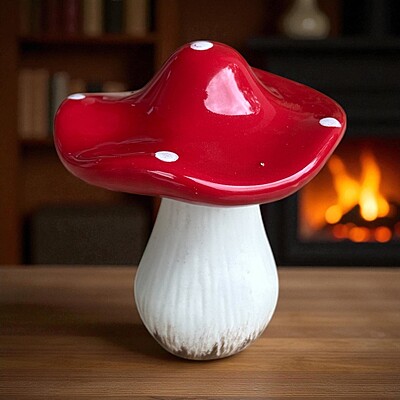 Ceramic Red Mushroom Ceramic Red Mushroom