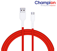 Champion USB A to Type-C 3Amp Data Sync & Fast Charging Cable TPE for all Android & USB Type-C Devices Champion USB A to Type-C 3Amp Data Sync & Fast Charging Cable TPE for all Android & USB Type-C Devices