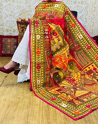 Chanderi Kalakriti Dupatta - 1