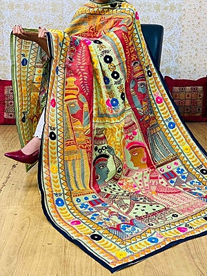 Chanderi Kalakriti Dupatta - 13