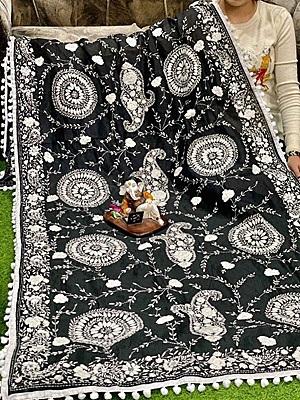 Chanderi Phulkari Dupatta - 1