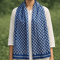 Chanderi Leaf Printed Stole