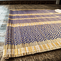 Madur Blue & Natural Table Runner Madur Blue & Natural Table Runner