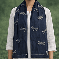Chanderi Dragonfly Silk Stole