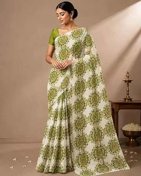 Chandrika | NAVA JYOTI Organza Saree