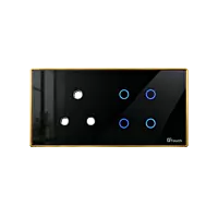 D2Touch Acrylic Glossy Material to Premium Glass Material For 6 Modules Touch Switch Panel