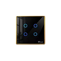 D2Touch Acrylic Glossy Material to Premium Glass Material For 2 Modules Touch Switch Panel