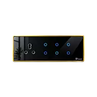 D2Touch Acrylic Glossy Material to Premium Glass Material For 8 Modules Touch Switch Panel