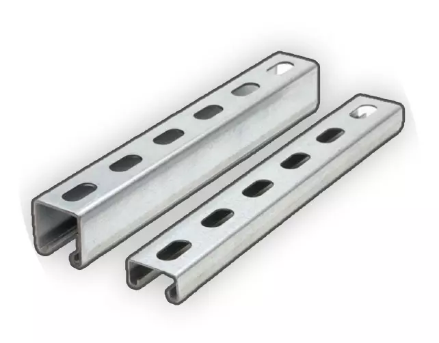 Gi slotted Strut Channels + - L 3 m x W 41 mm x H 41 mm x T/Dia 2.5 mm