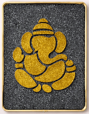 Handmade Glitter Ganesha Resin Art Wall Hanging | 9 x 12 Inch Decorative MDF Wall Art | Gold & Black Spiritual Home Decor for Living Room, Pooja Room & Office Handmade Glitter Ganesha Resin Art Wall Hanging | 9 x 12 Inch Decorative MDF Wall Art | Gold & Black Spiritual Home Decor for Living Room, Pooja Room & Office