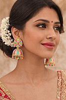 Vibrant Multicolor Dome Jhumka Earrings
