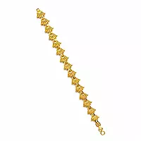 Impon Gold Plated Lakshmi Coin Bracelet for Women | Traditional Temple Design Hand Chain | Goddess Lakshmi Motif Jewelry