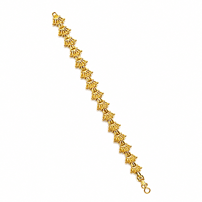 Impon Gold Plated Lakshmi Coin Bracelet for Women | Traditional Temple Design Hand Chain | Goddess Lakshmi Motif Jewelry