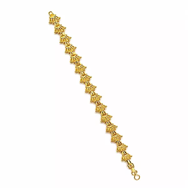 Impon Gold Plated Lakshmi Coin Bracelet for Women | Traditional Temple Design Hand Chain | Goddess Lakshmi Motif Jewelry