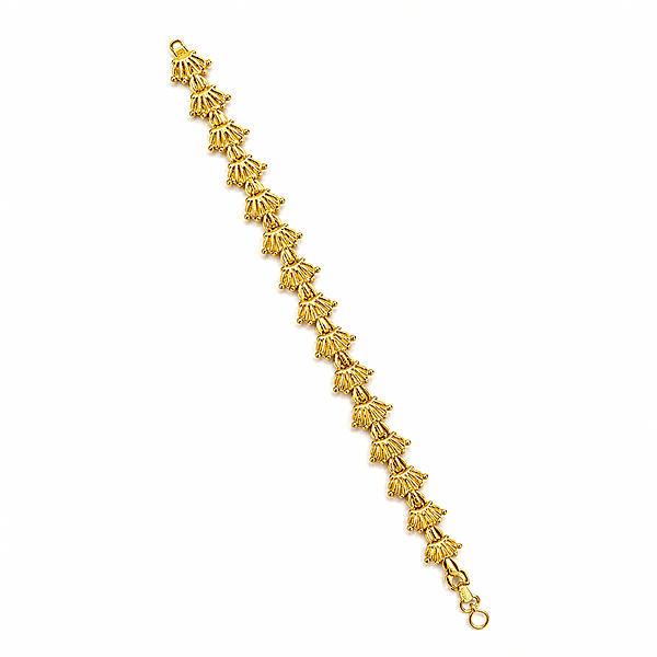 Impon Gold Plated Lakshmi Coin Bracelet for Women | Traditional Temple Design Hand Chain | Goddess Lakshmi Motif Jewelry