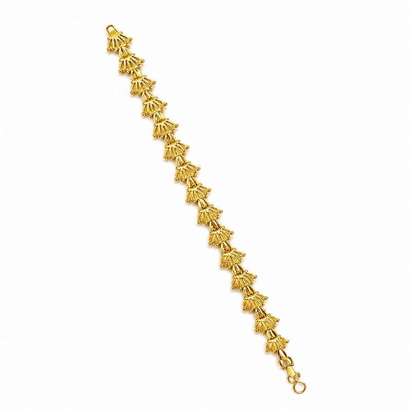 Impon Gold Plated Lakshmi Coin Bracelet for Women | Traditional Temple Design Hand Chain | Goddess Lakshmi Motif Jewelry