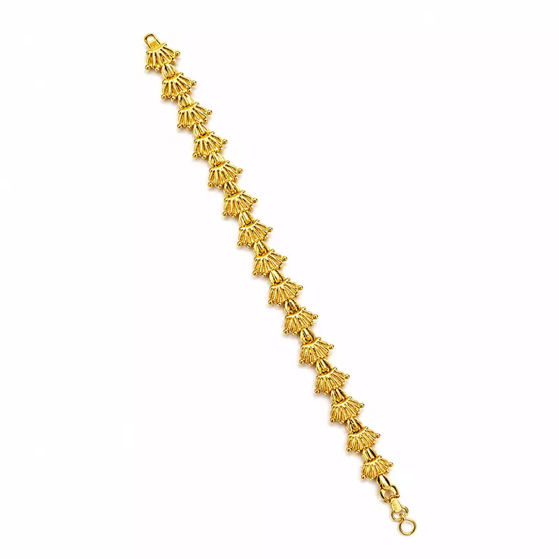 Impon Gold Plated Lakshmi Coin Bracelet for Women | Traditional Temple Design Hand Chain | Goddess Lakshmi Motif Jewelry