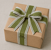 Olive Burlap with Lace Edges