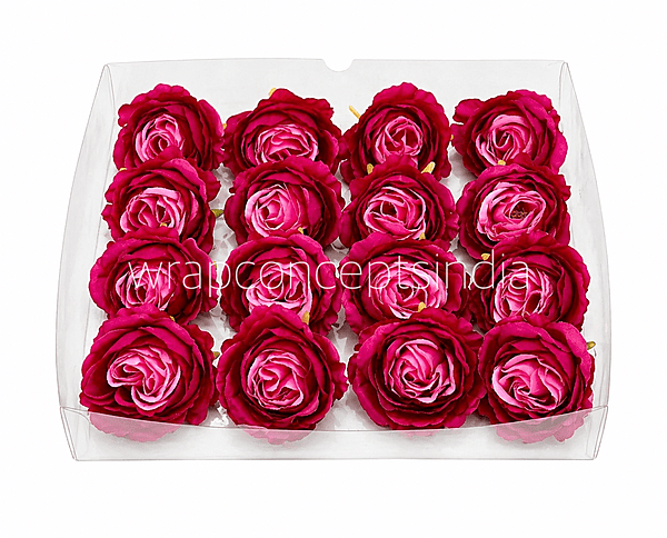 Two-Tone Pink Rose Floral Heads
