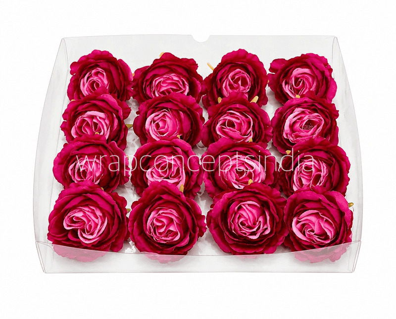 Two-Tone Pink Rose Floral Heads