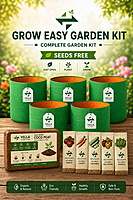 Grow Easy Combo Kit | Grow Bags + Coco Peat + Seeds | Complete Pack