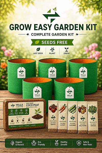 Grow Easy Combo Kit | Grow Bags + Coco Peat + Seeds | Complete Pack
