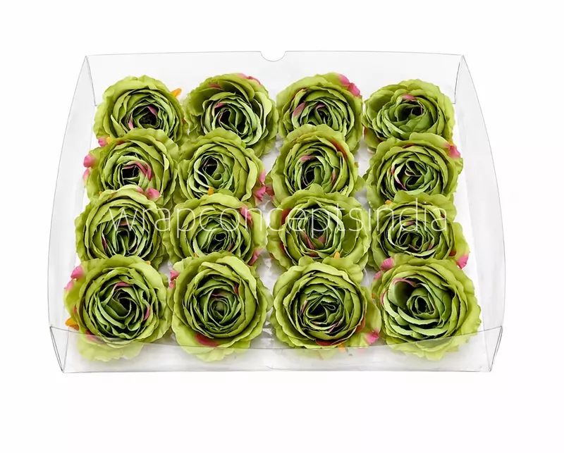 Meadow Green Rose Floral Heads